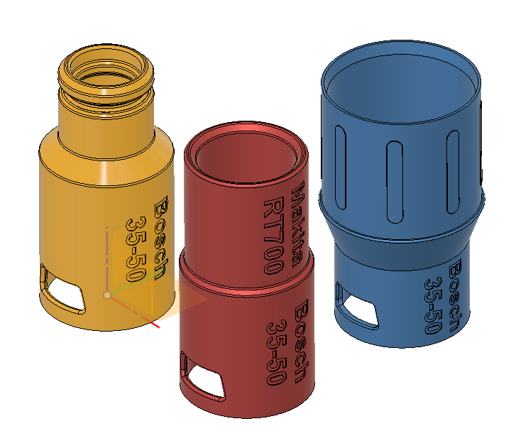 Bosch 3550mm Vacuum Adapters by fmMike Download free STL model