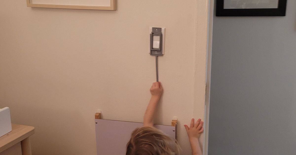 Longer Handle for Rocker Light Switch Extender For Kids by Spatula