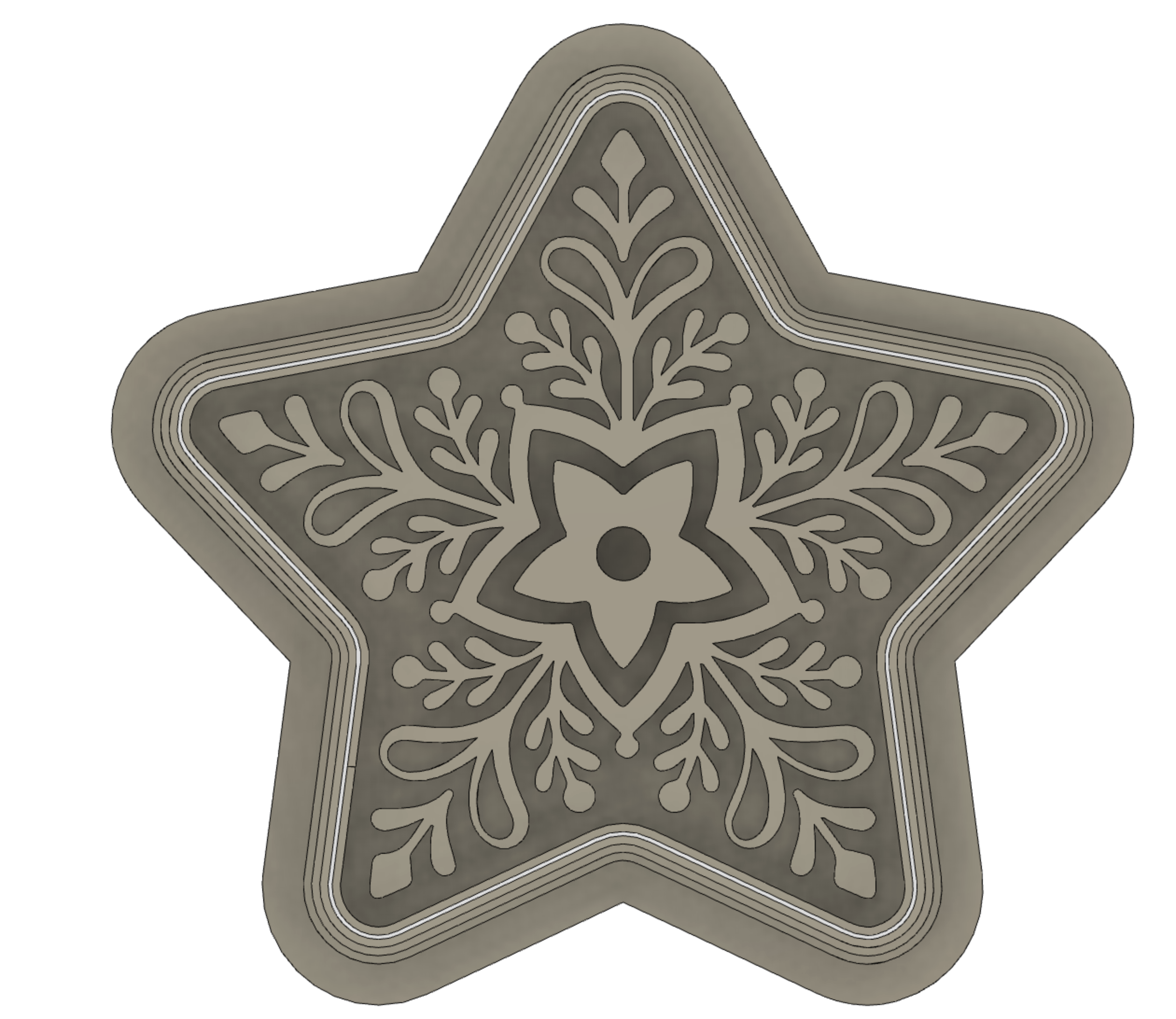 STL file Star faded cookie stamp cutter Star faded cookie stamp cutter,  cookie dough cutter / marker ⭐・3D printable model to download・Cults