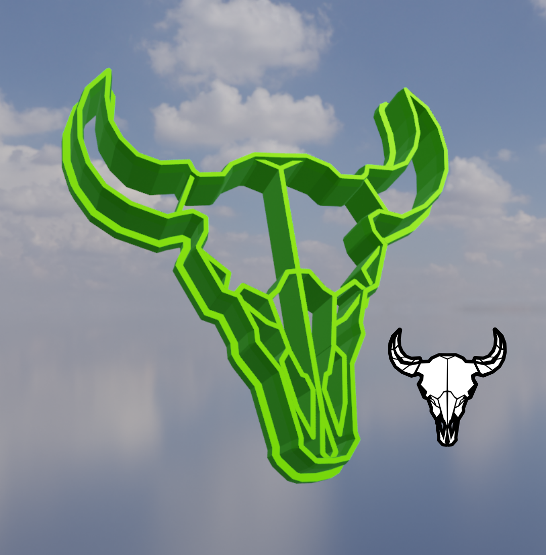 Bison Skull cookie cutter