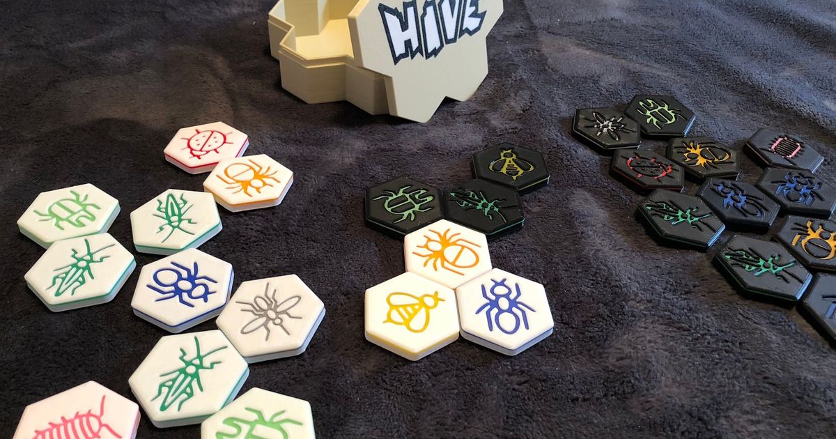 Hive Board Game - Swarm bugs design by MERoy | Download free STL model ...