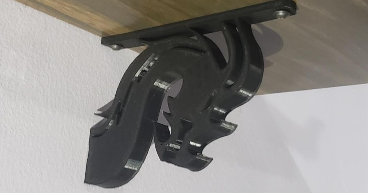Dragon Shelf Bracket by Jellert1 Download free STL model