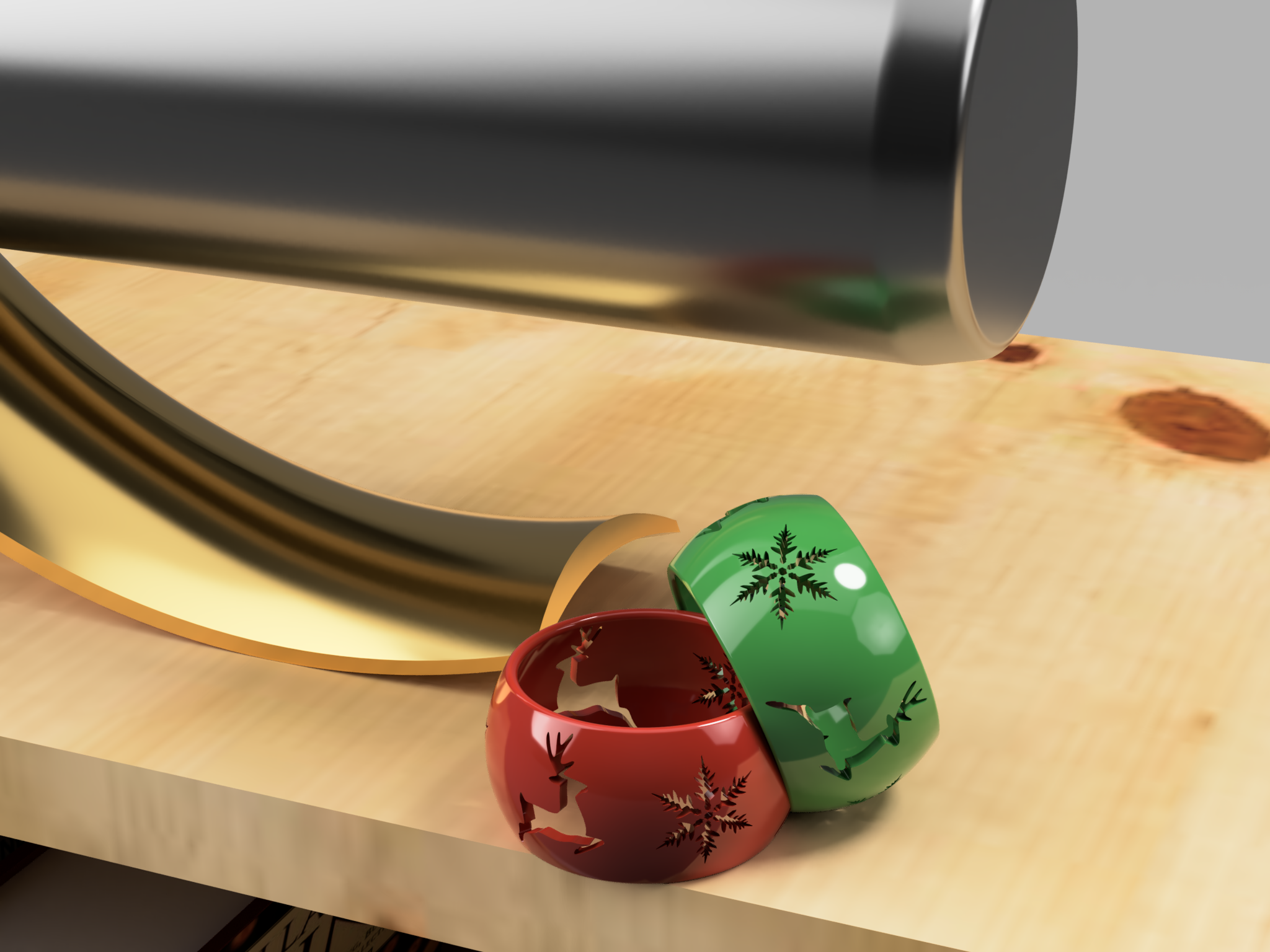 Winter themed napkin rings