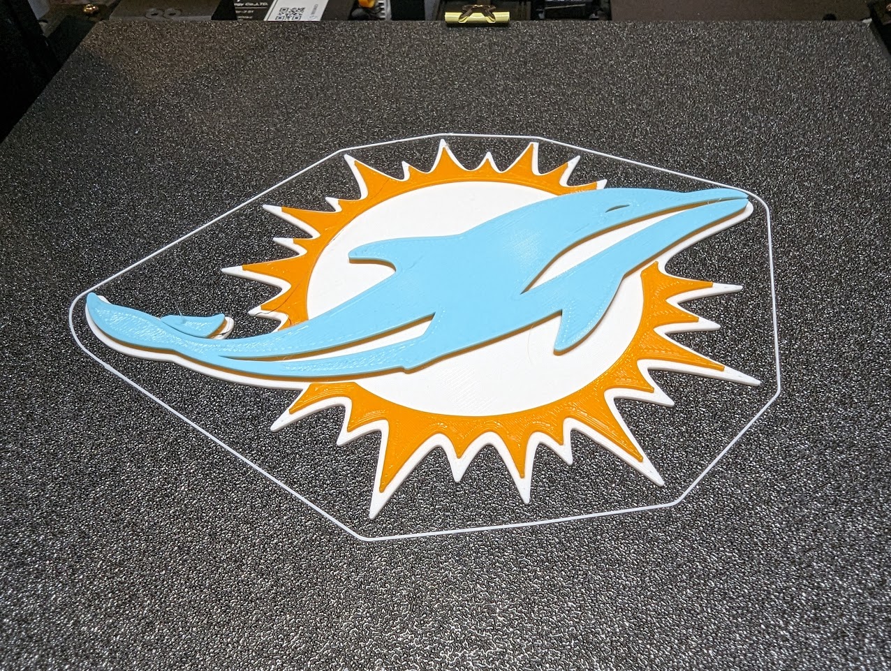 Miami Dolphins Logo with Filament Change by 3Dubbz | Download free STL ...