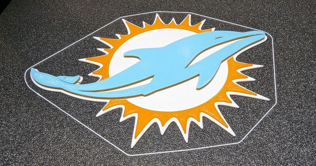 Miami Dolphins Logo by pmeineke, Download free STL model