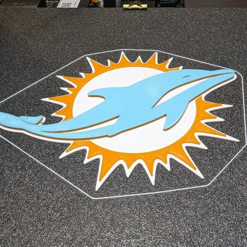 Miami Dolphins Logo with Filament Change by 3Dubbz