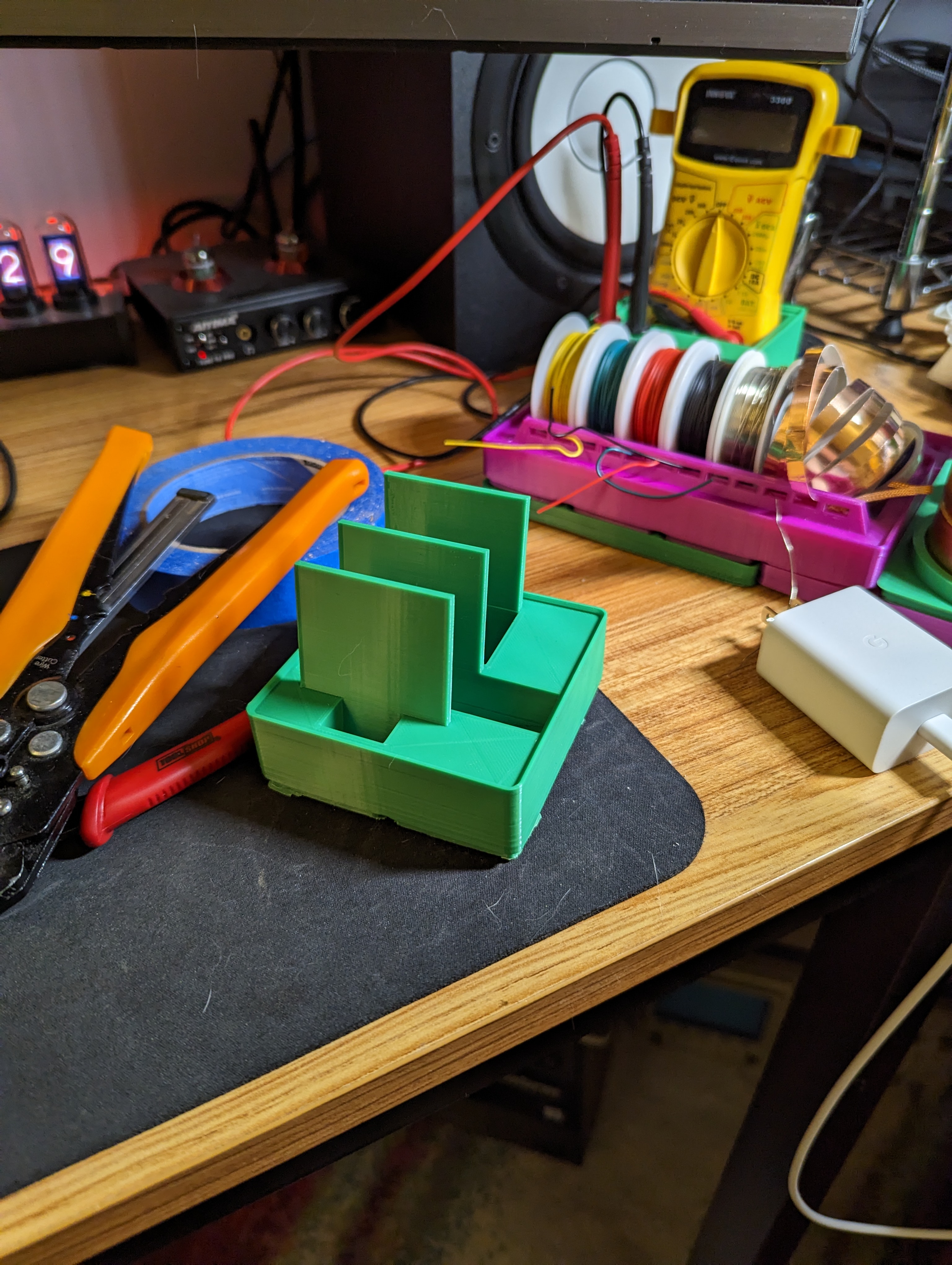 Gridfinity 2x2 Electronics tool storage 3D model thumbnail