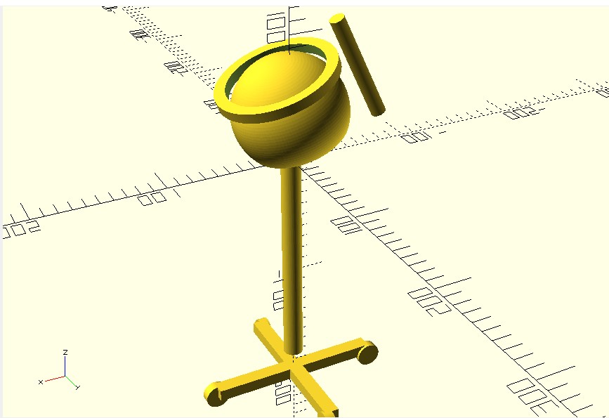 Parametric Hemispherical Gear with Spur Gear (OpenSCAD)