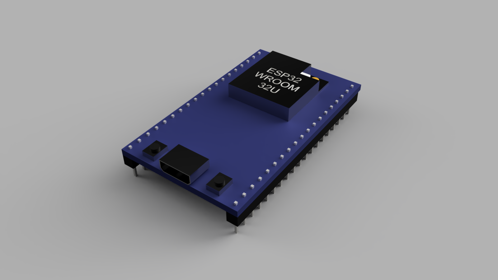 Esp32 wroom 32u development board by sireinsectus download free stl