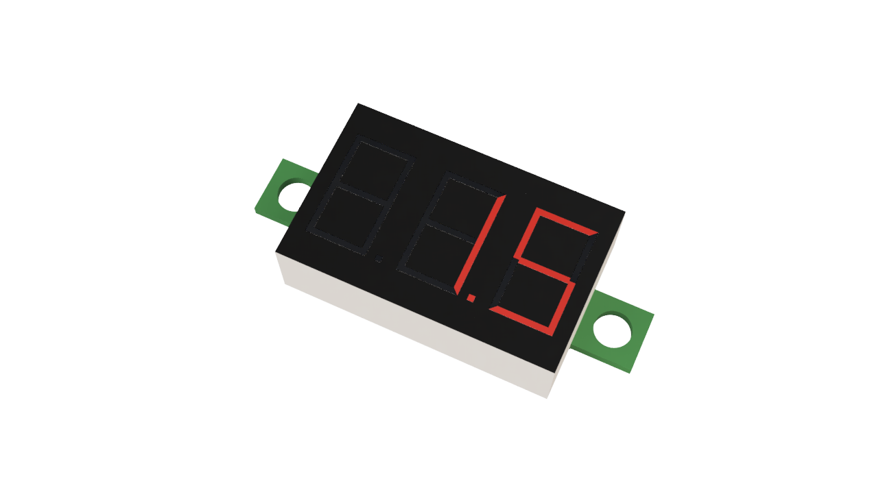 Three-Wire Calibratable DC 0~30V Blue Digital Mini Voltmeter Gauge