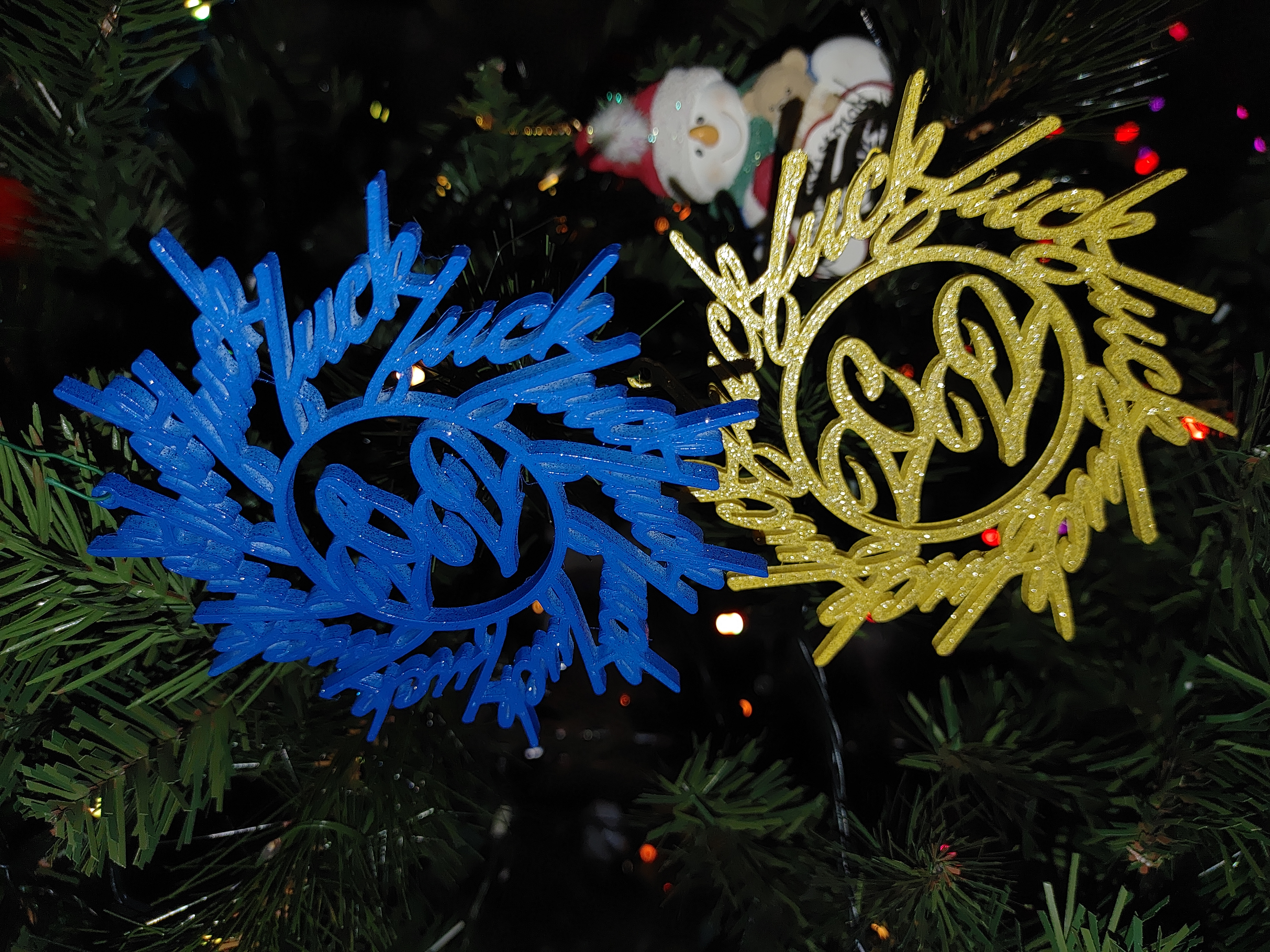 Miniatura 2 do modelo 3D Customizable Word Snowflake