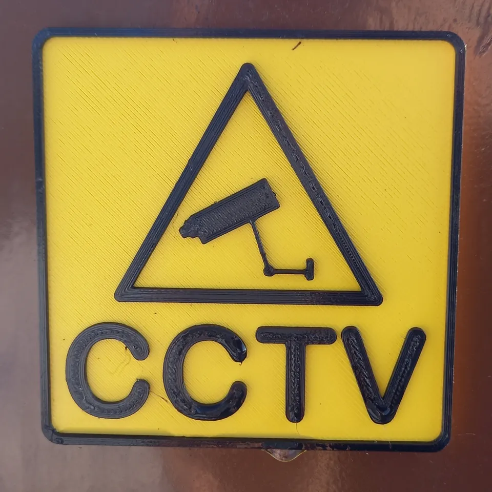 CCTV in Operation signs by Peter Main | Download free STL model | Printables .com