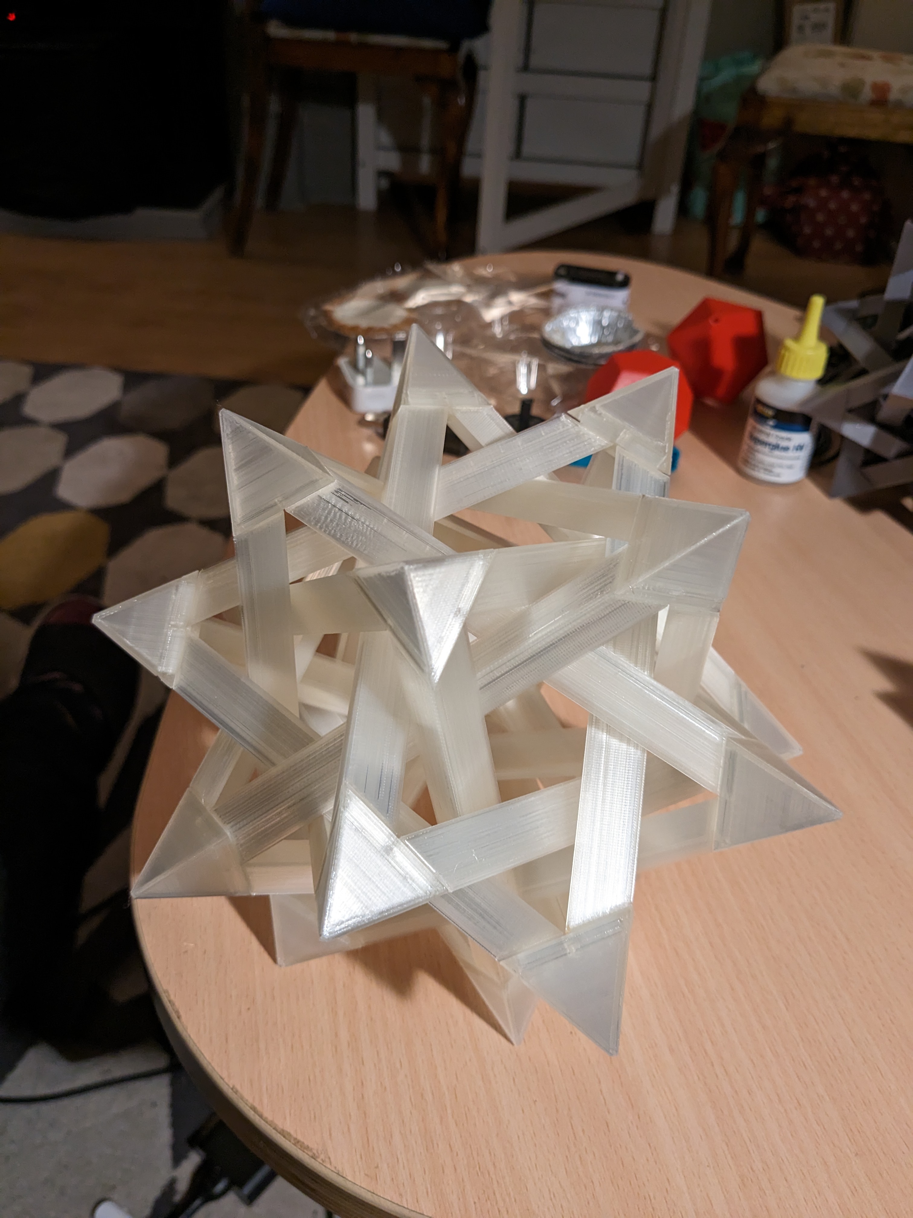 Five Intersecting Tetrahedra: 17.5cm sides