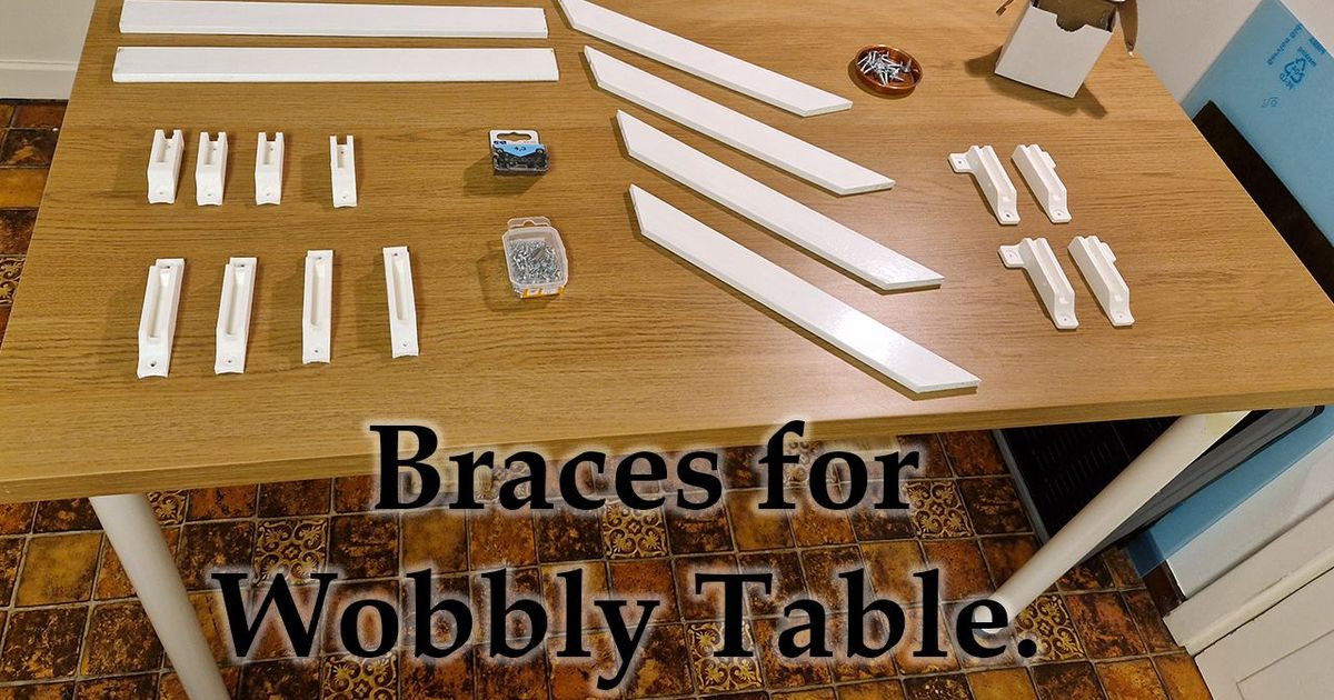 Braces for round table legs by Ronald Nelson Download free STL model