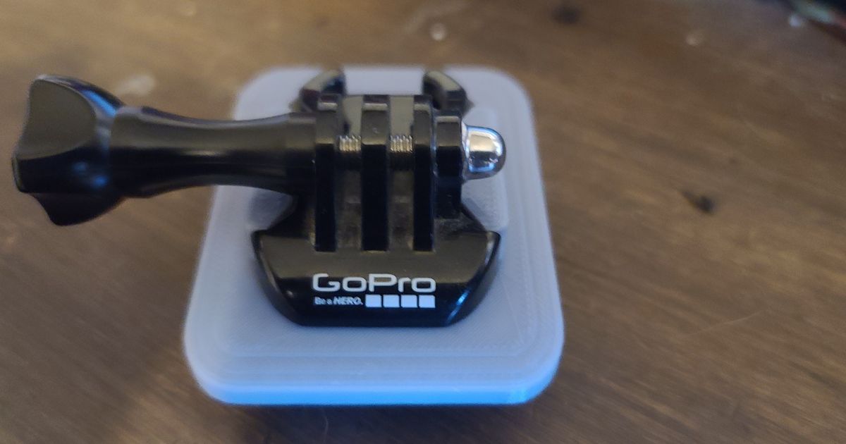 GoPro tripod mount shoe 1.670" x 1.680" by pennyfarmer Download free