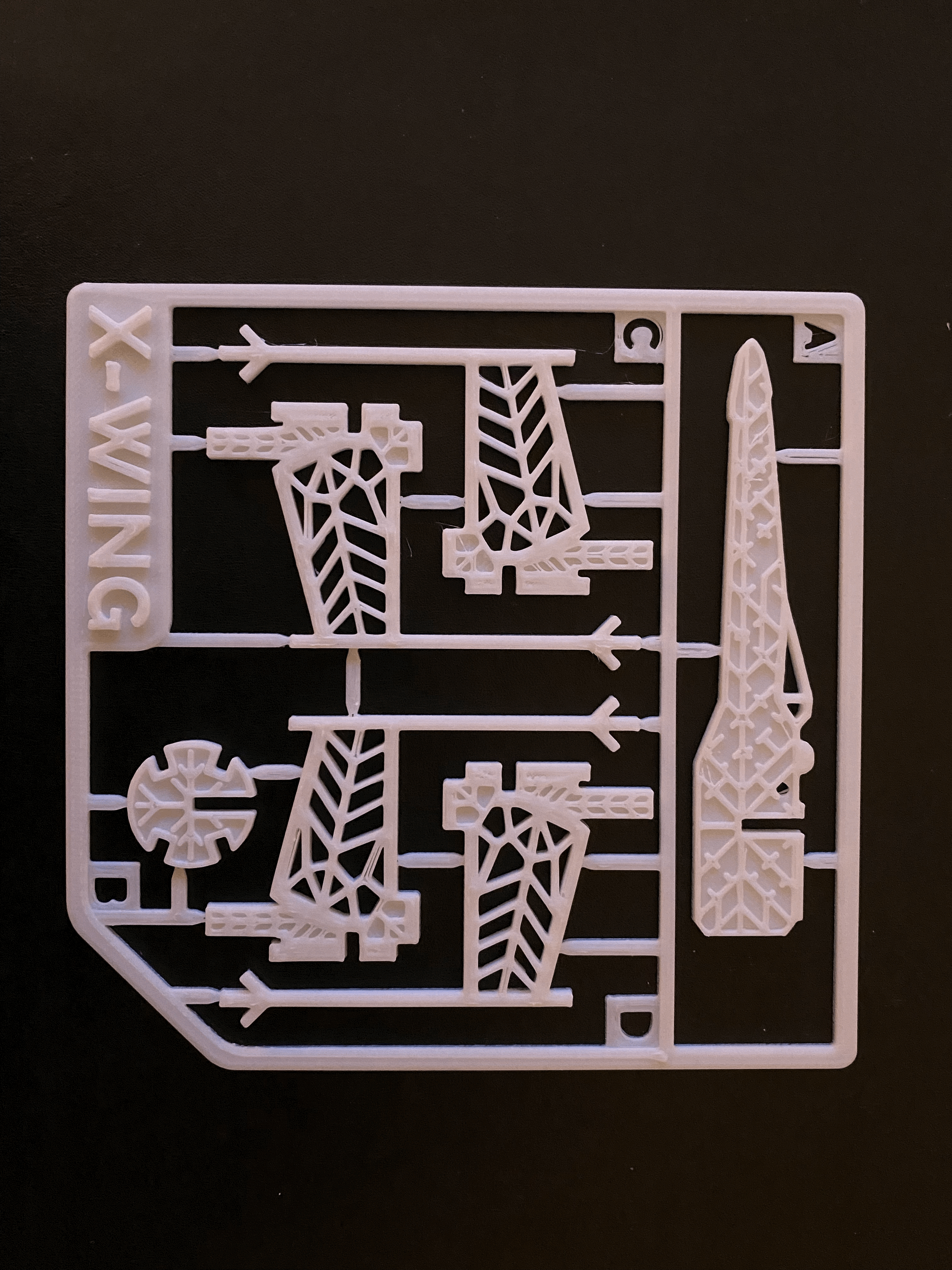 Star Wars X-Wing Snowflake Decoration (Larger stabilised version) 3D model thumbnail