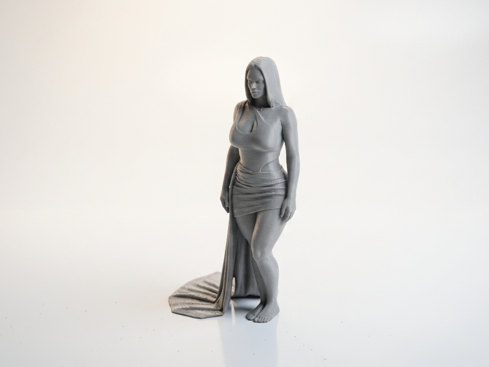 Elegant Woman Dress Gown Female Figure 3D Printable