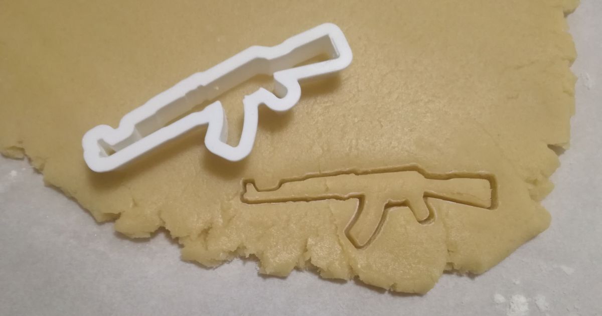 AK47 cookie cutter by Tadej Download free STL model