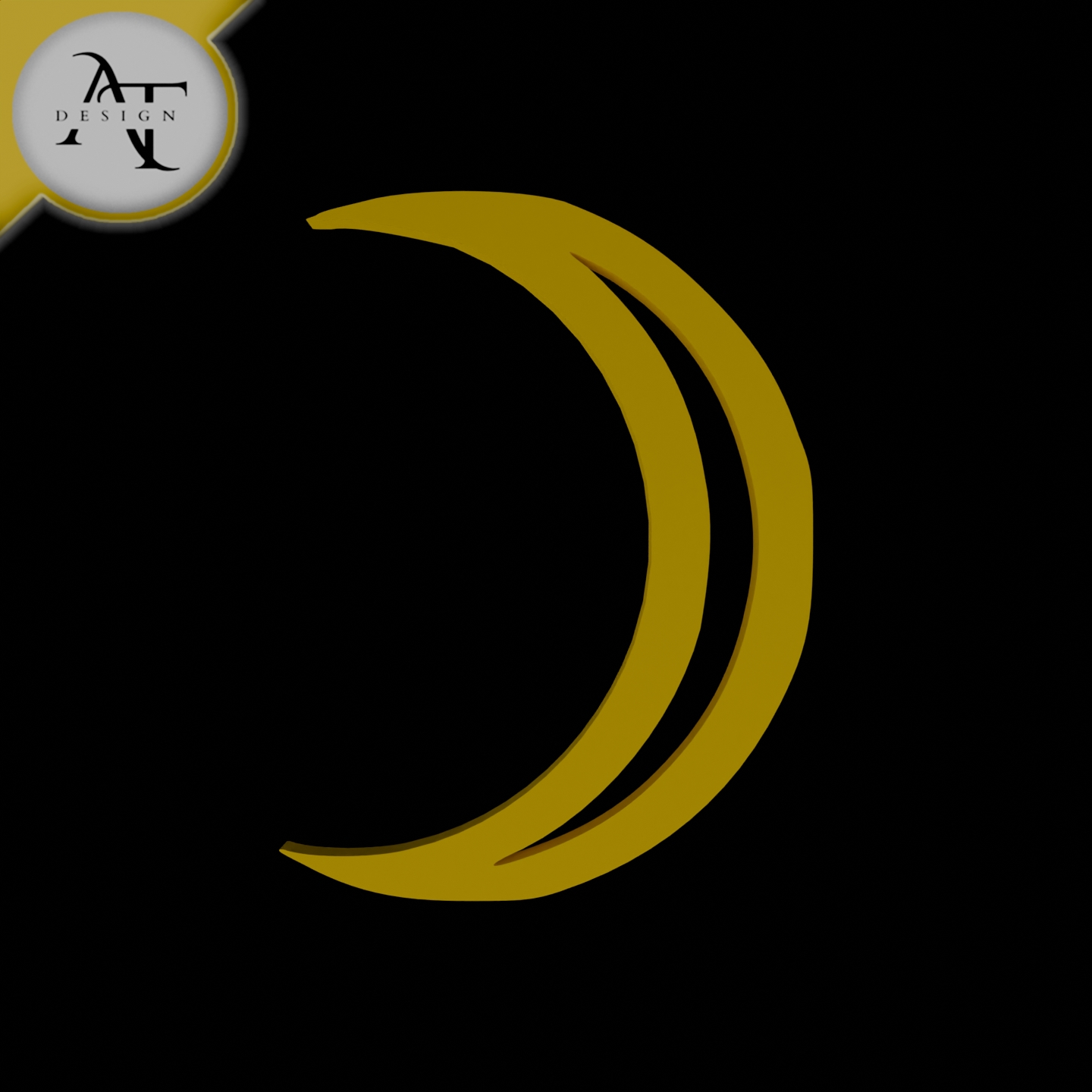 Simple Moon Symbol - 2D Art