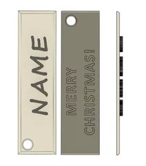 Christmas gift name tag