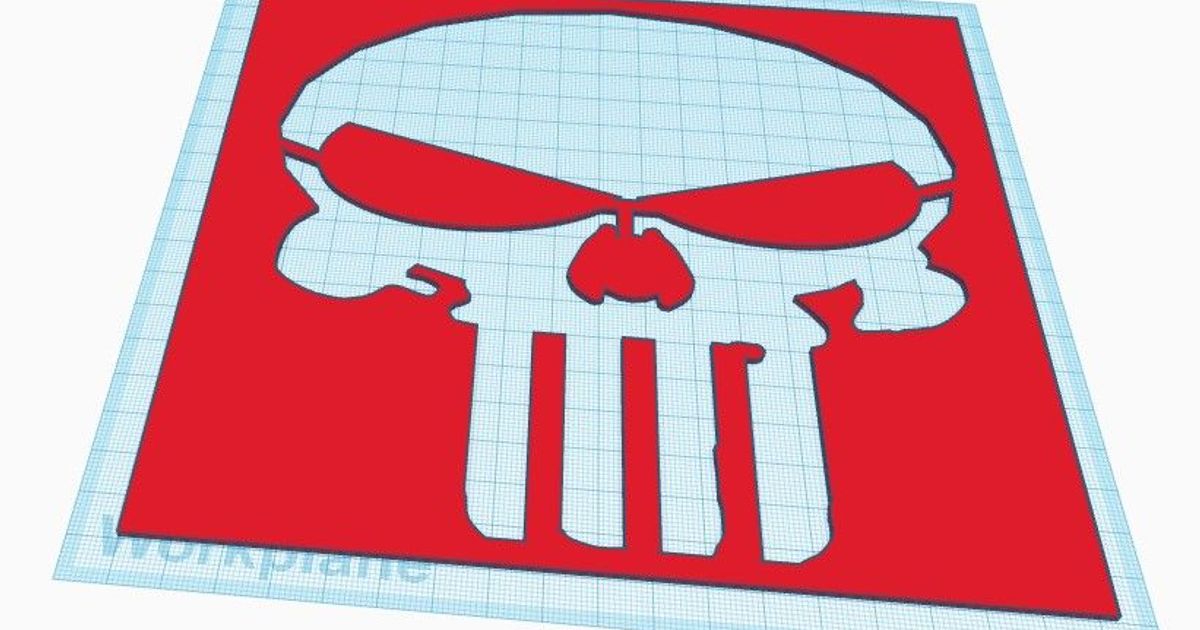 Punisher Stencil v1 by CRageFlash Download free STL model Punisher Stencil v1 by CRageFlash Download free STL model