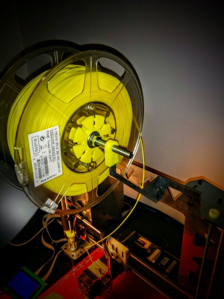 My Customized Parametric Filament Spool Hub with 608ZZ bearing for ESUN filament