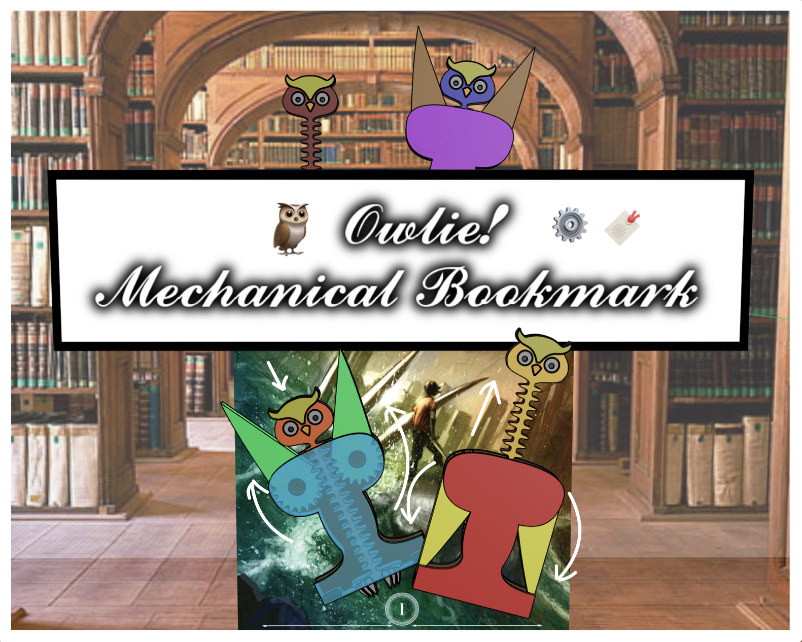Owlie! Mechanical Bookmark