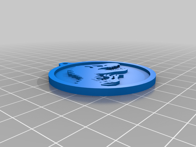 Jurassic park keyring with backing