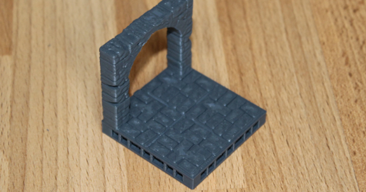 OpenLock Dungeon tile with archway entrance by DungeonHero Download