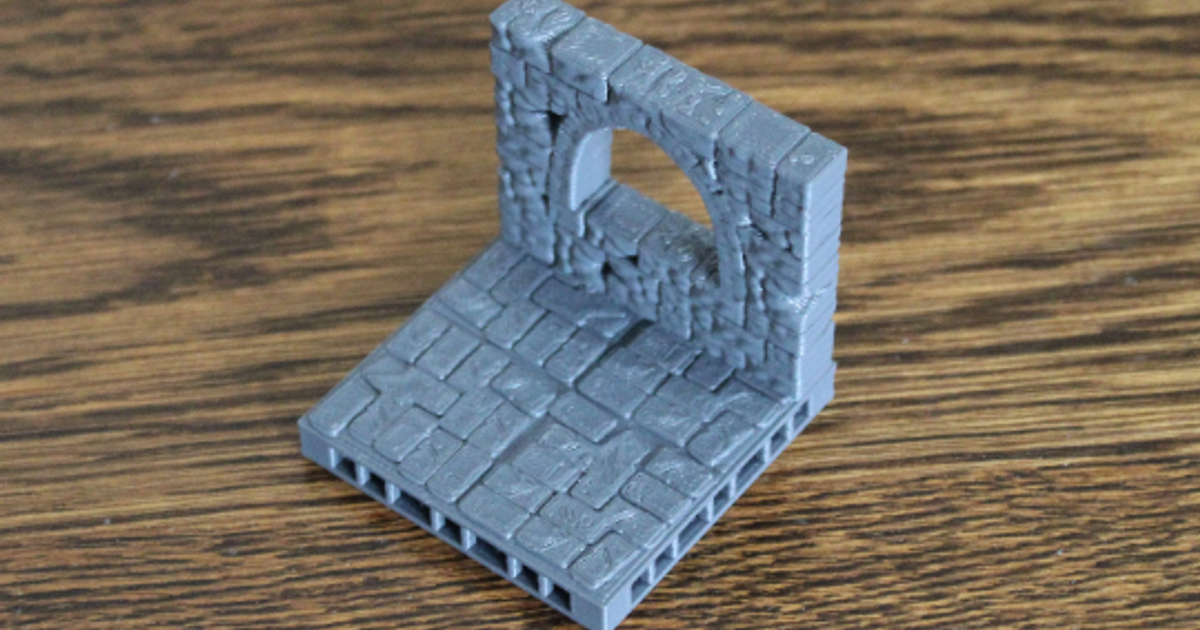 OpenLock Dungeon tile with window by DungeonHero Download free STL