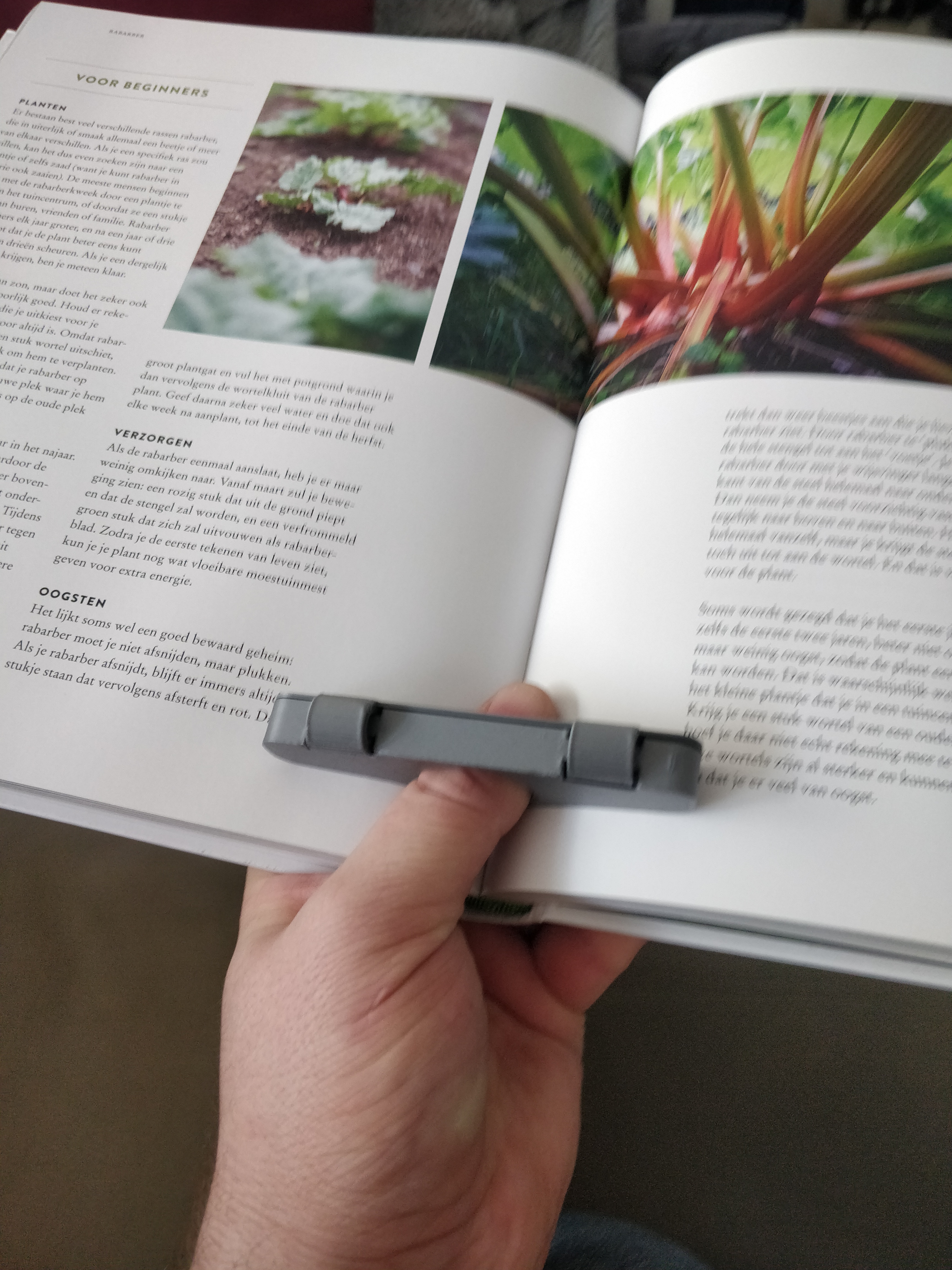 Bookmarker and book holder in one, print in place
