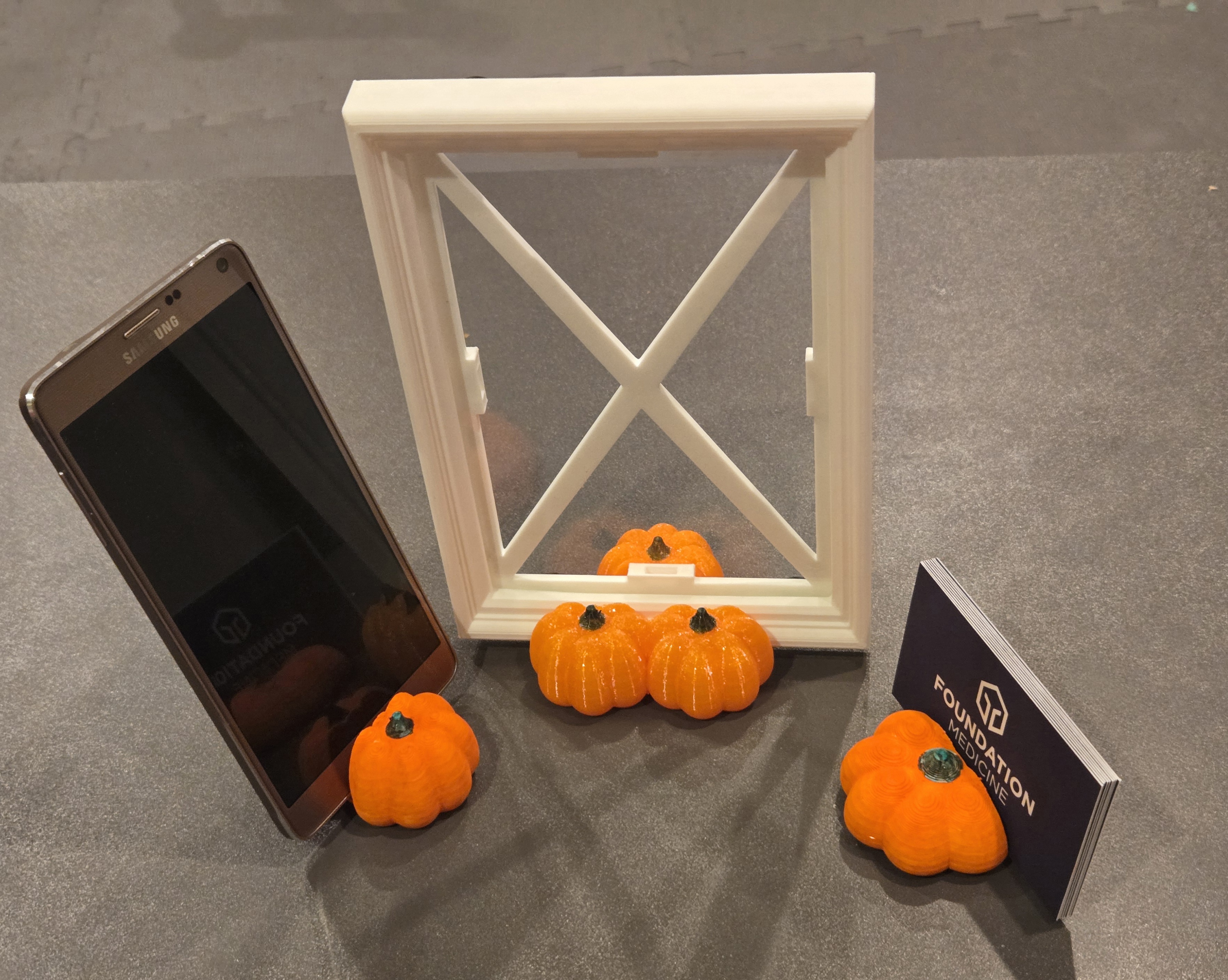 Double Triple Quadruple Pumpkin Stand Holder Set for Phone, Picture, Card - Festive Autumn Decor