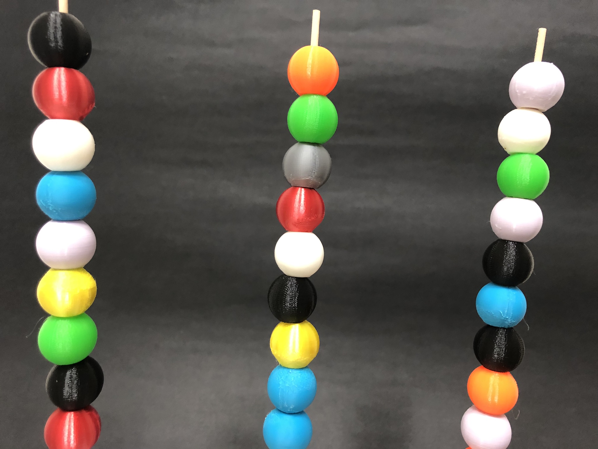 Series of colored balls