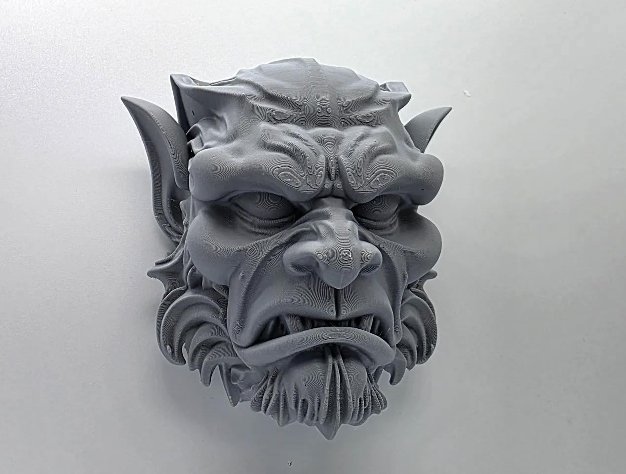 Scowling Gargoyle Face - Wall Mount by Triple G Workshop