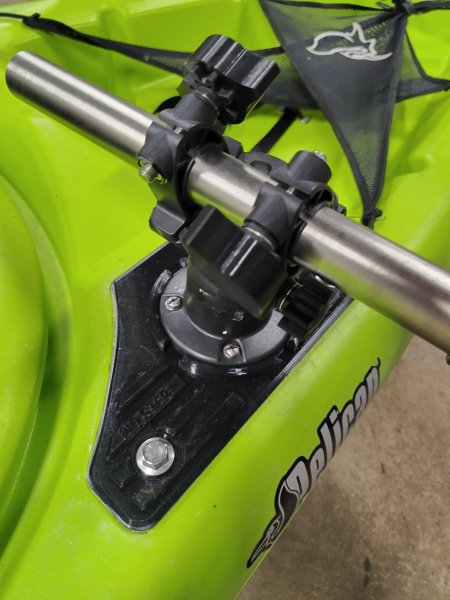 Pelican Kayak mount plate for Watersnake ASP trolling motor