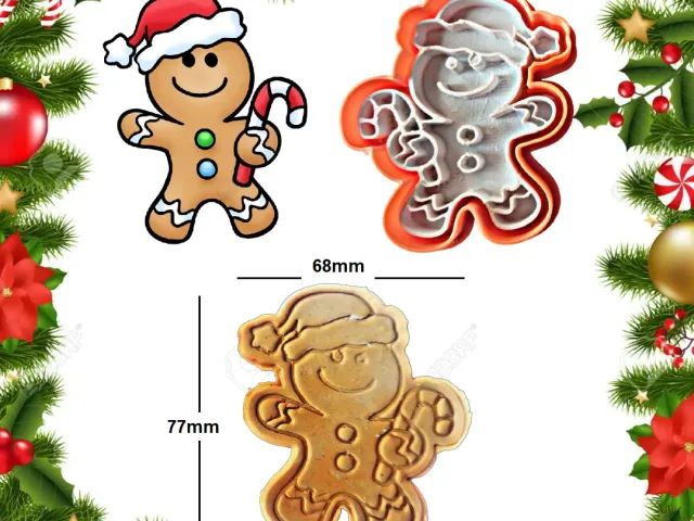 cutter and marker christmas gingerbread man fondant cookies