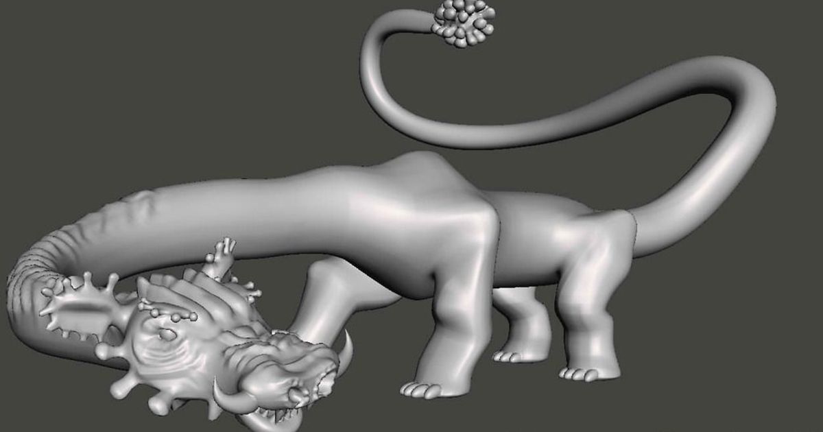 Mythological SNAKE - 3D Model Animated