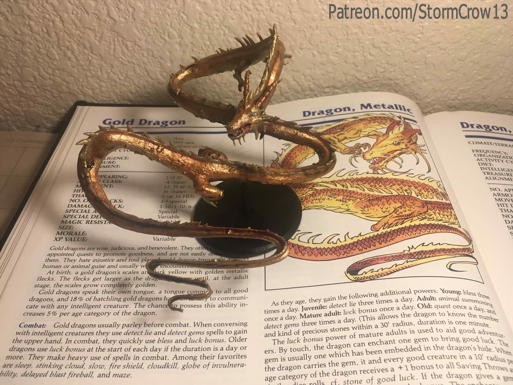 2nd ed AD&D Gold Dragon