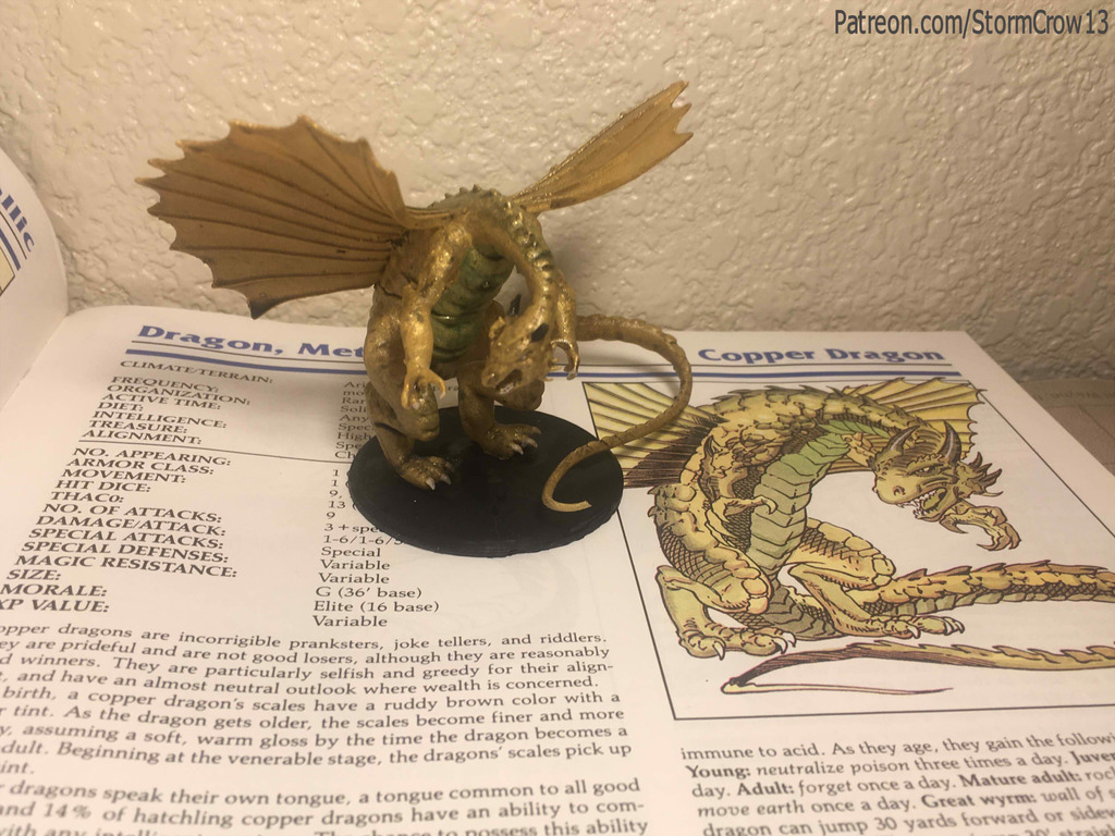 2nd ed AD&D Copper Dragon
