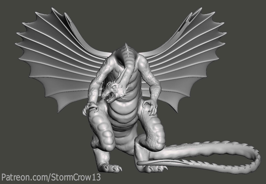 2nd ed AD&amp;D Copper Dragon by StormCrow 13 | Download free STL model ...