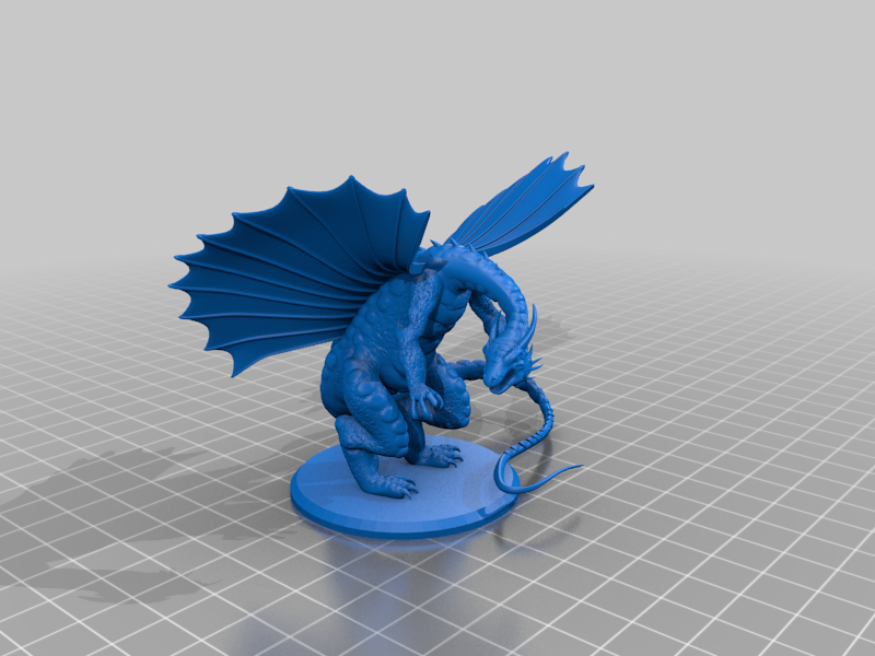 2nd ed AD&D Copper Dragon by StormCrow 13 Download free STL model