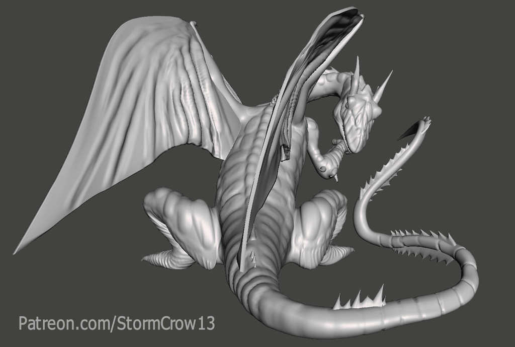 2nd ed AD&D Emerald Dragon by StormCrow 13 | Download free STL model ...