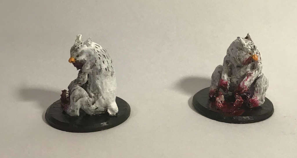 Owlbear through the ages- Arctic Owlbear 2nd edition AD&D Monstrous ...