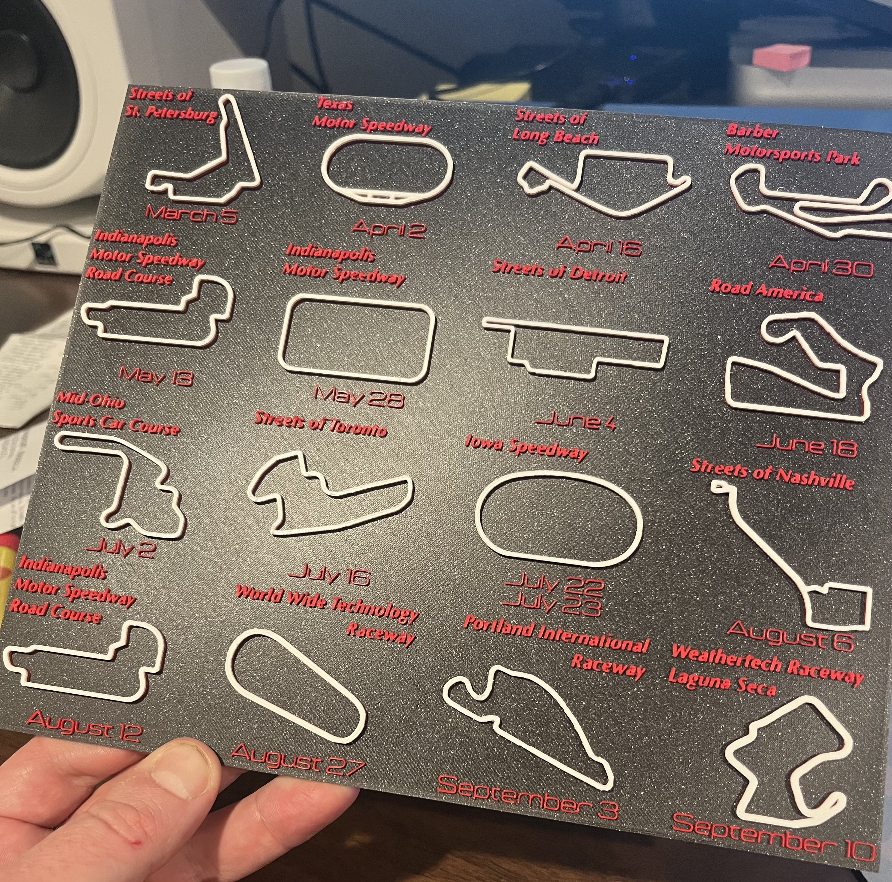 Indycar 2023 Track Schedule 3D model thumbnail