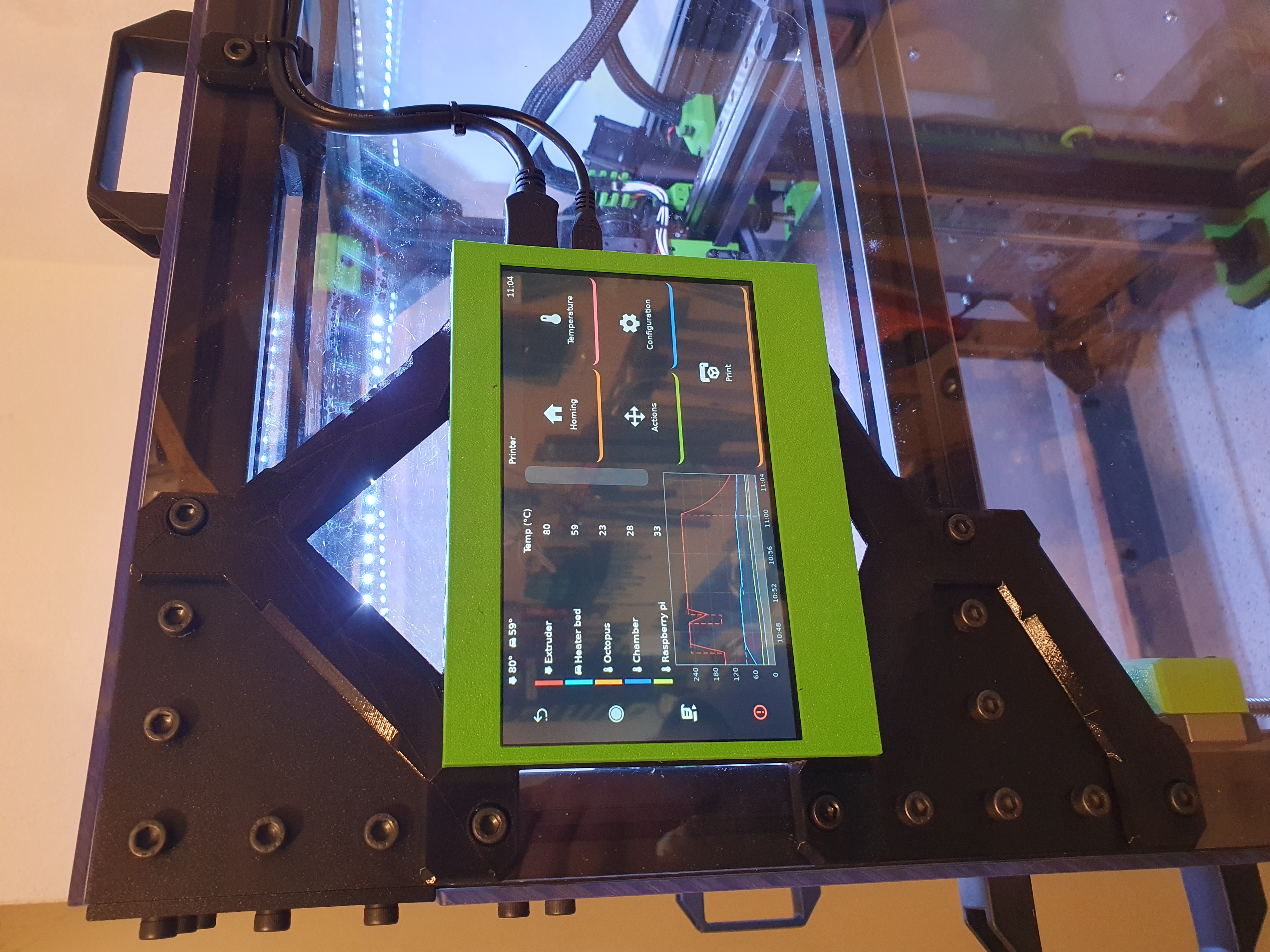 waveshare 7" display mount for ratrig v-core 3.1 with enclosure 2.0