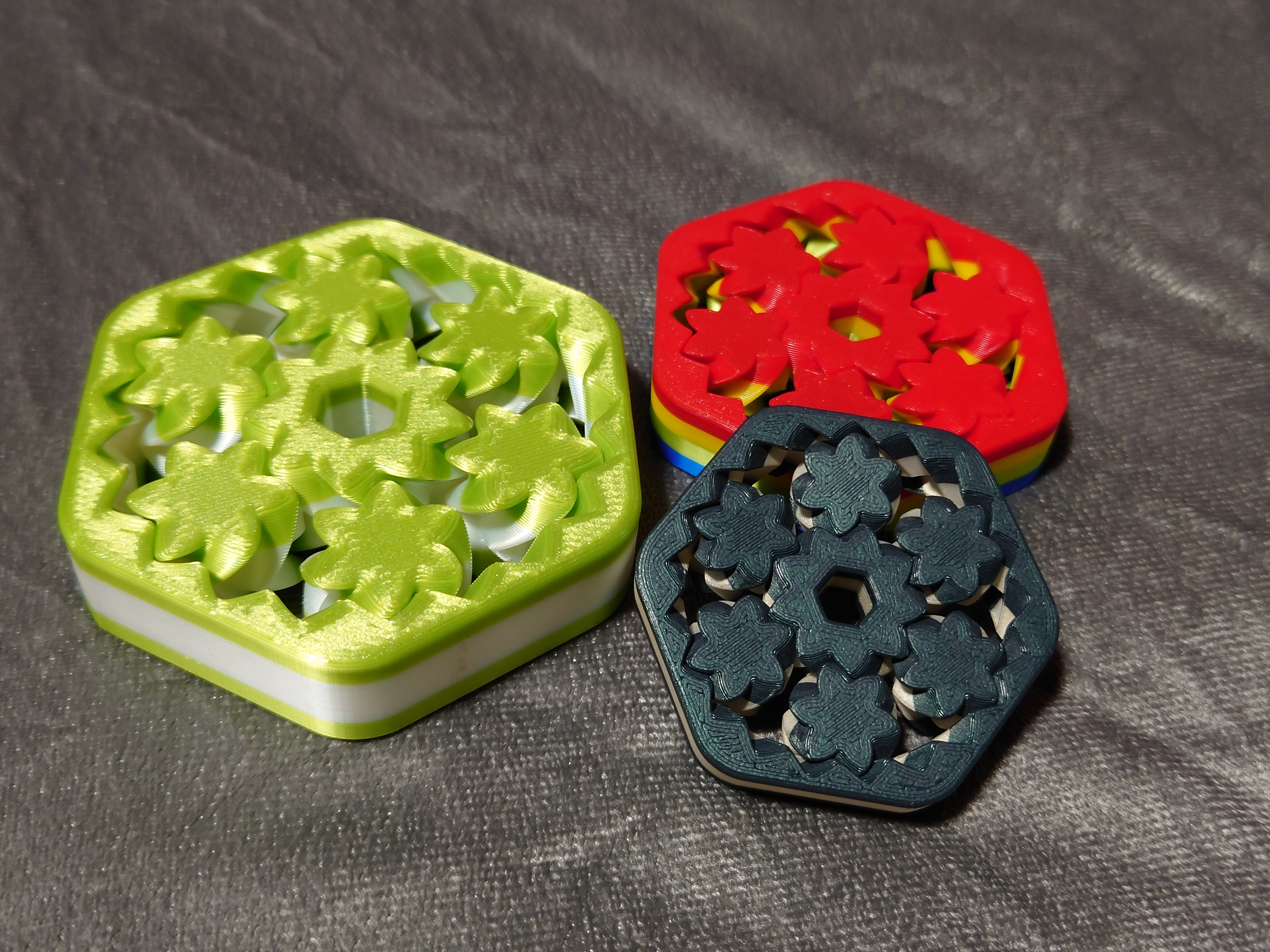 Miniatura 5 do modelo 3D Hexagonal Planetary Fidget Spinner