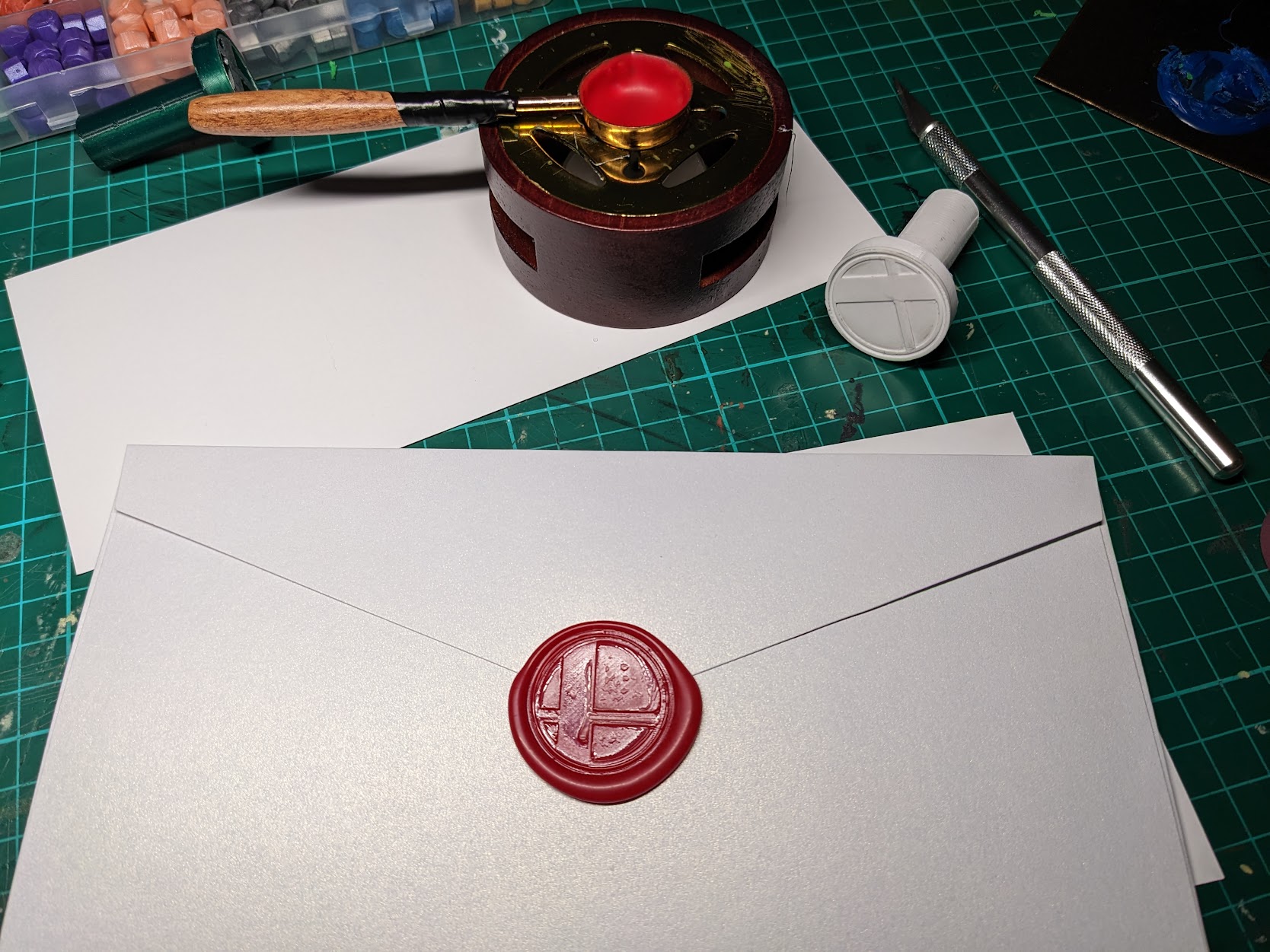 Super Smash Bros logo wax stamp