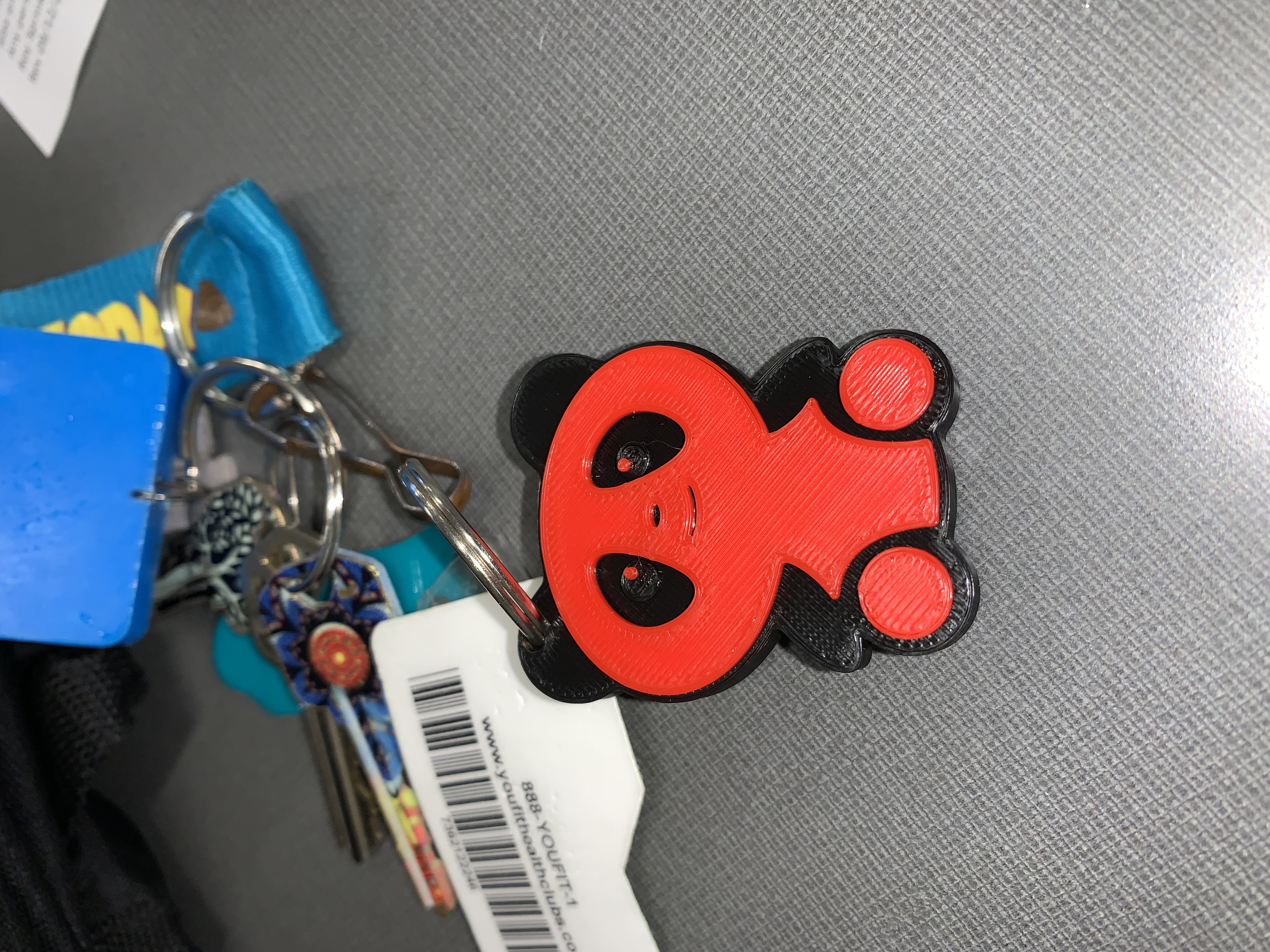 Miniatura 3 do modelo 3D Panda Keychain