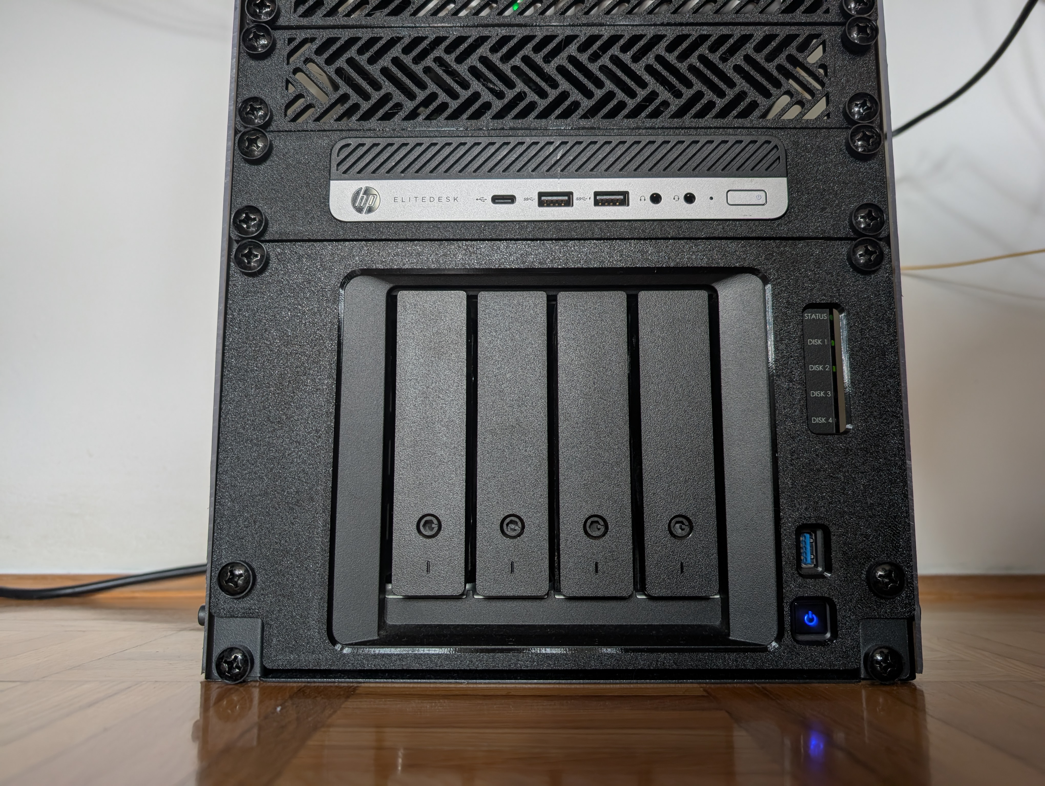 Synology DS920+ NAS Front Plate for custom rack