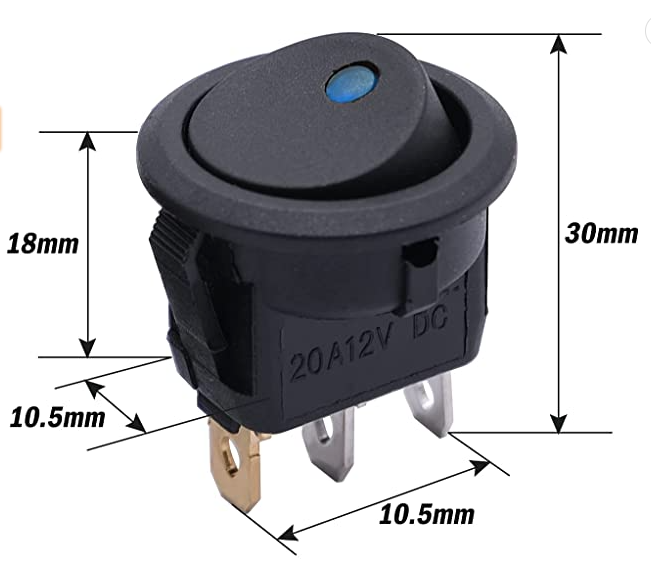 Round Toggle Switch 4040 extrusion mount by TUS Download free STL